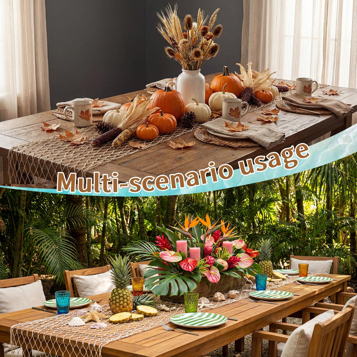 SATINIOR coral accents enhance mermaid or pirate party setups.