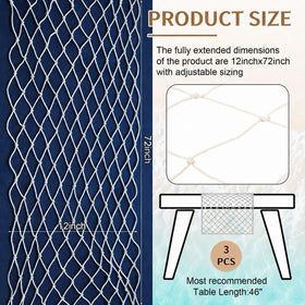 SATINIOR nautical fishing net serves as a versatile wall accent and photo backdrop.