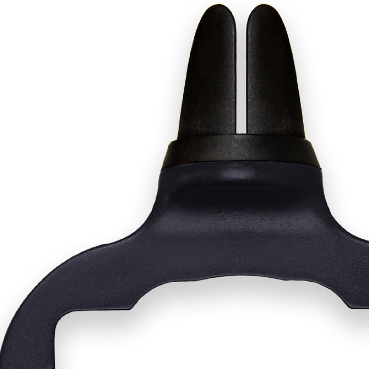 Saucemoto Black Dip Clip shown on car vent for mess-free journeys.