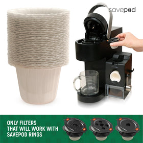 Fill Savepod filter with fresh coffee before placing in the brewer