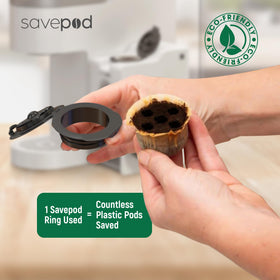 SavePod filter system with K-Cup compatibility for reliable, easy refilling