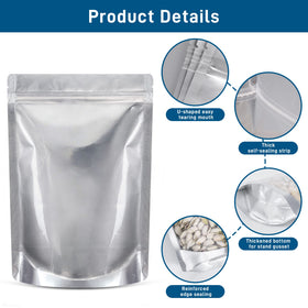 Saviki Mylar bag uses durable PET-aluminum foil for strong barrier protection.