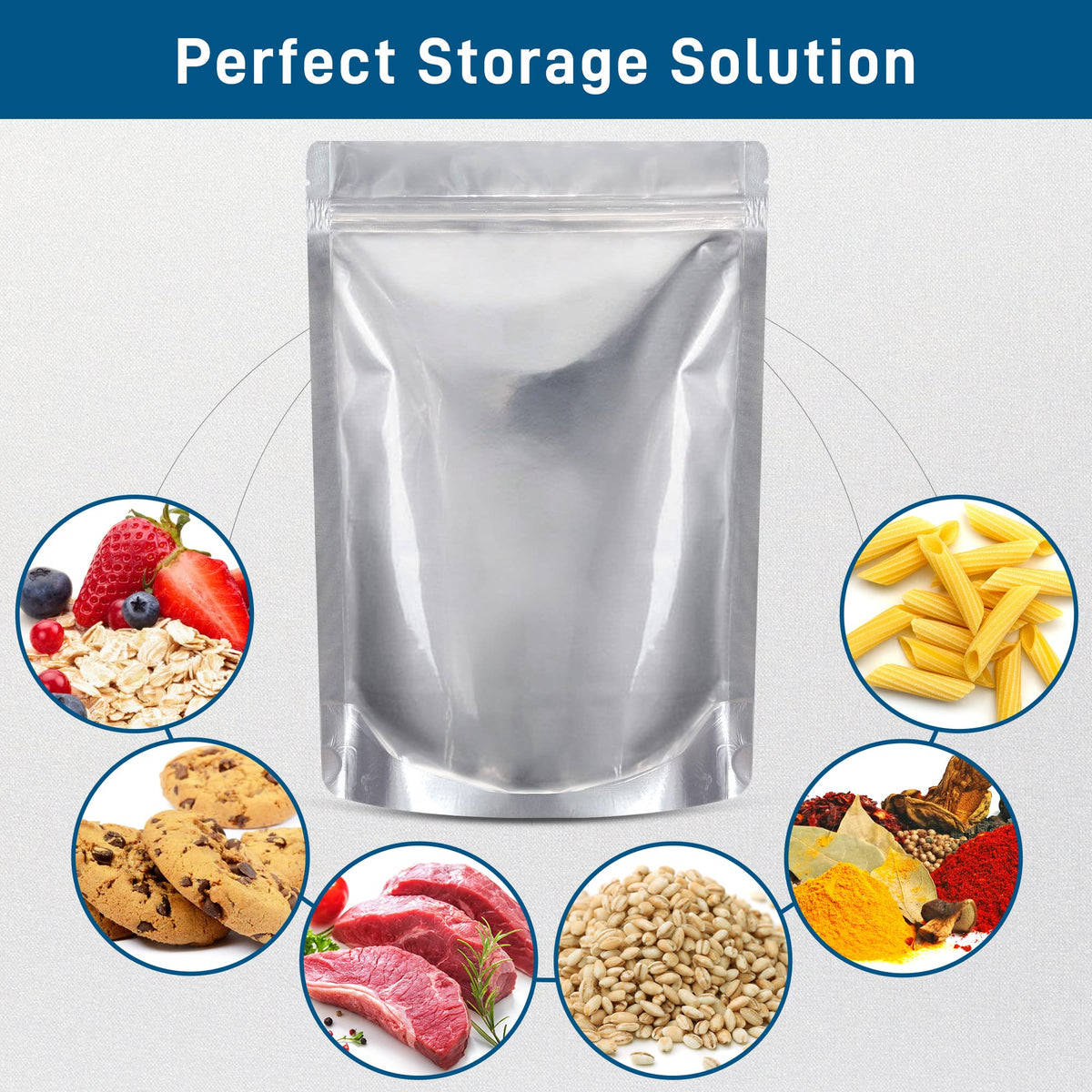 Saviki bag demonstrates heat seal closure for tight, long-term storage.