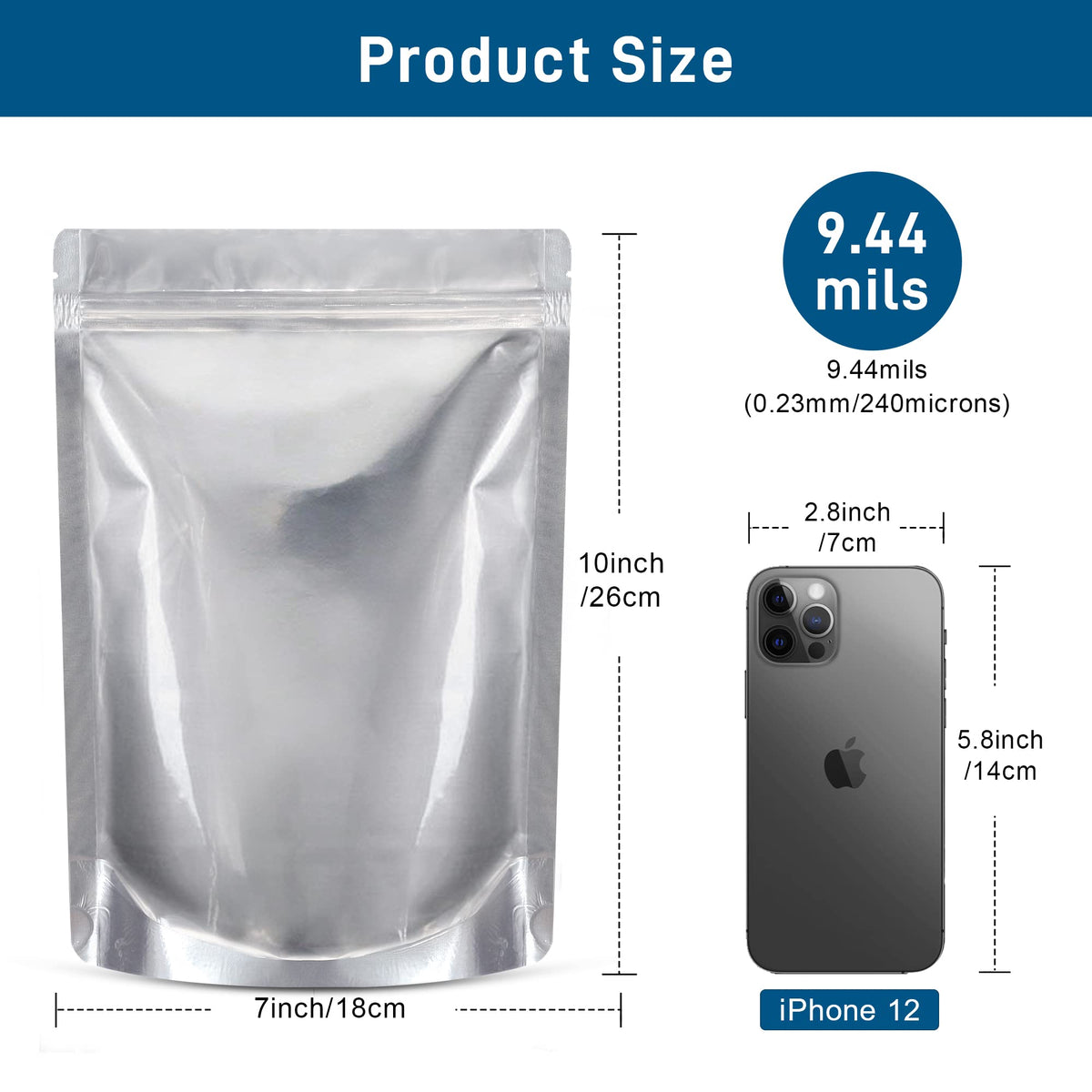Saviki Mylar bag shows contents with oxygen absorber inside for freshness.