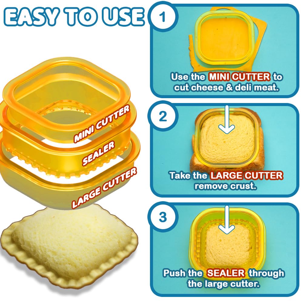 Savoychef square cutter creates crustless sandwiches for bento