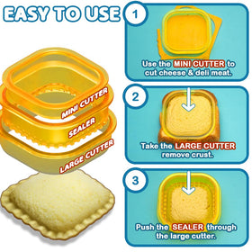 Savoychef square cutter creates crustless sandwiches for bento