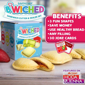 Savoychef sealer crustless sandwiches securely sealed for mess-free lunches