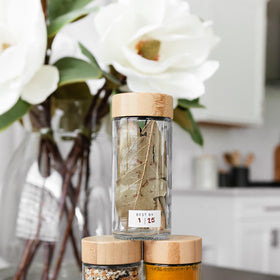 Kitchen setup with jars highlighting organized cooking routines