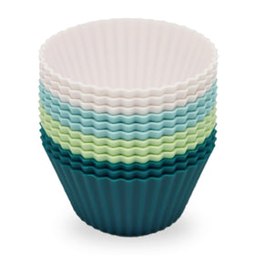 SAWNZC large silicone baking cups white pack for easy muffin release