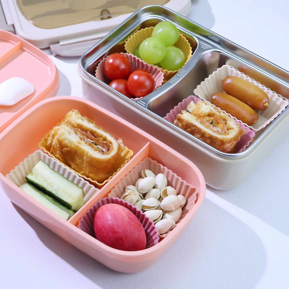 SAWNZC silicone muffin cups non-stick release for easy baking cleanup