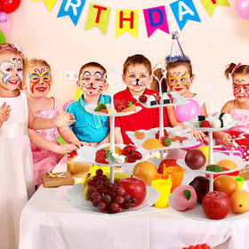 Sawysine party-ready stand keeps snacks organized and accessible