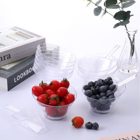 Sawysine angled candy container adds colorful dessert presentation.