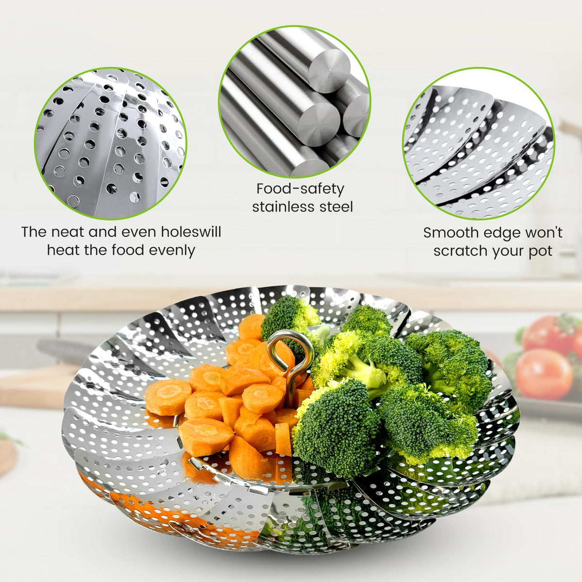 Sayfine easy-clean steamer folds flat for simple cleaning and space-saving storage.