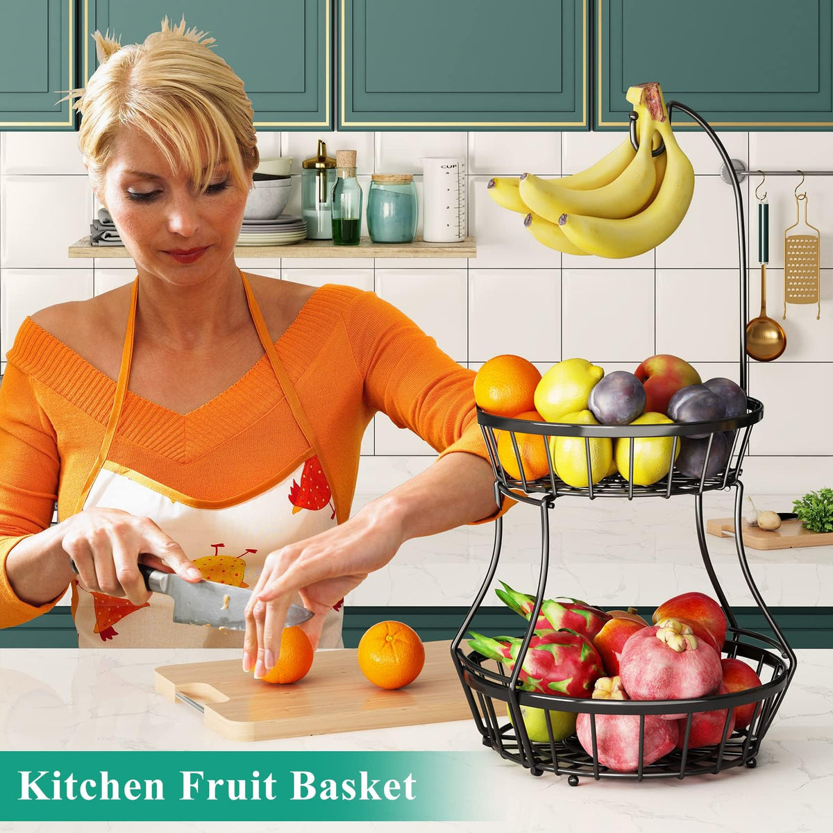 SayZH banana tree hanger attachment helps keep bananas separate and accessible.