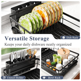 SAYZH black-coated rack fits on the counter to save space.