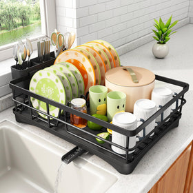 SAYZH dish drying rack assembly on a counter for quick setup.