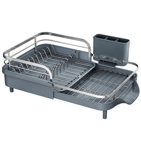 SAYZH grey finish adds modern style to kitchen organization.