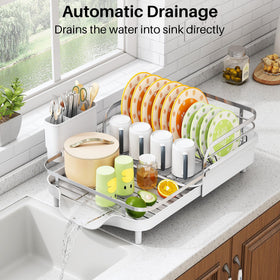 SAYZH dish drying rack rust-resistant materials resist corrosion for long-lasting shine