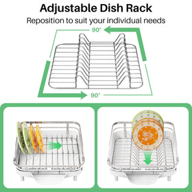 SAYZH dish drying rack silicone caps prevent slipping and protect surfaces