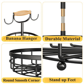 SAYZH banana hanger close-up showing practical use and organization
