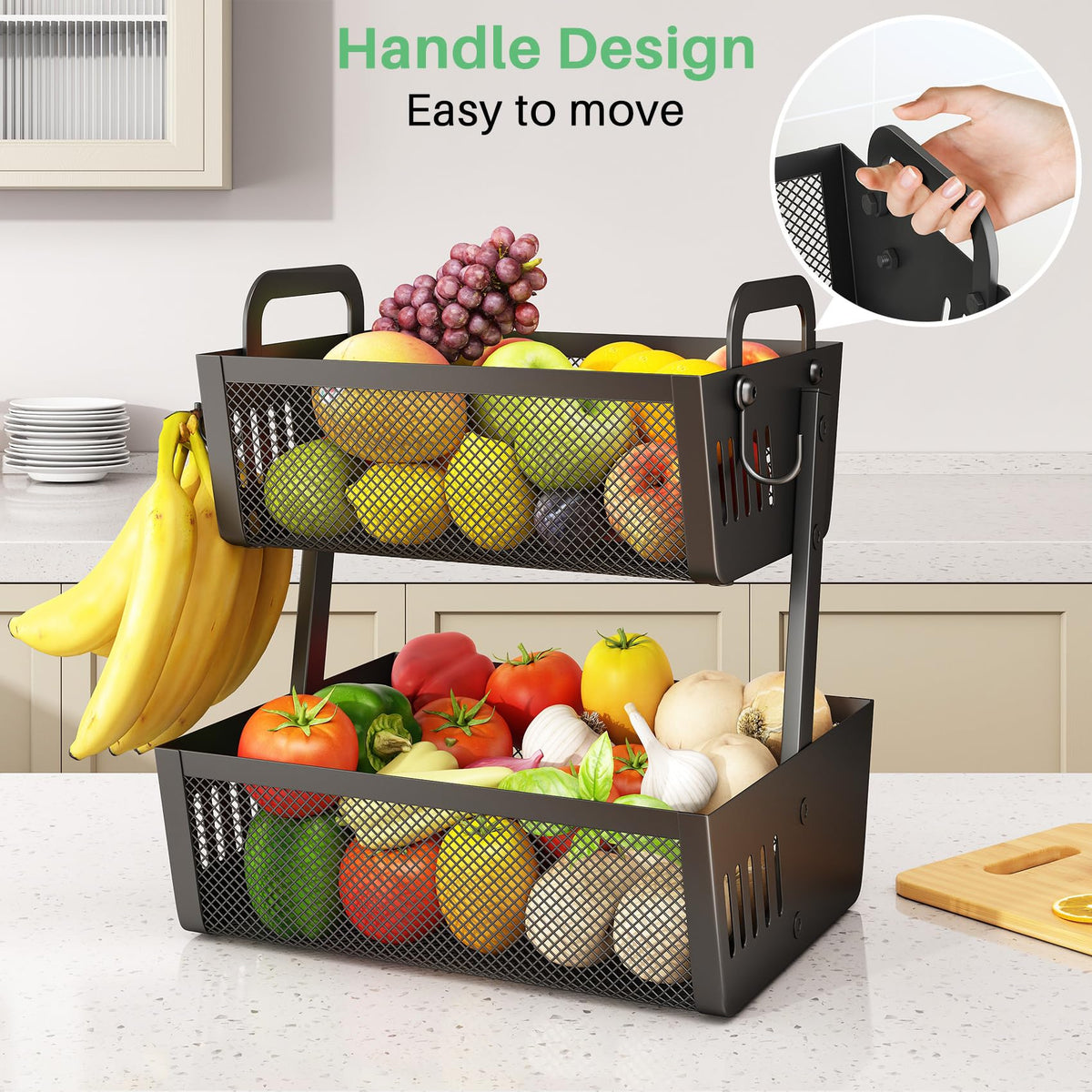 SAYZH two-tier design maximizes counter space and organization