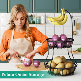 SayZH fruit and bread storage baskets set for easy snack access.