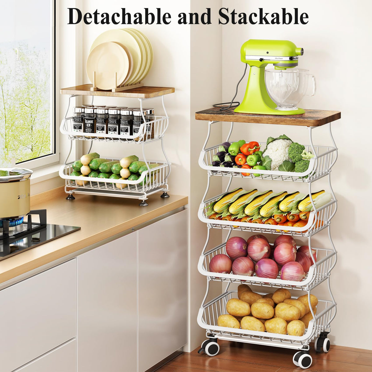 Sayzh rolling-wheels provide easy mobility for cleaning and reconfiguration.