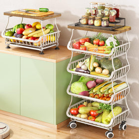 Sayzh multi-function-storage-cart offers flexible display and quick access.
