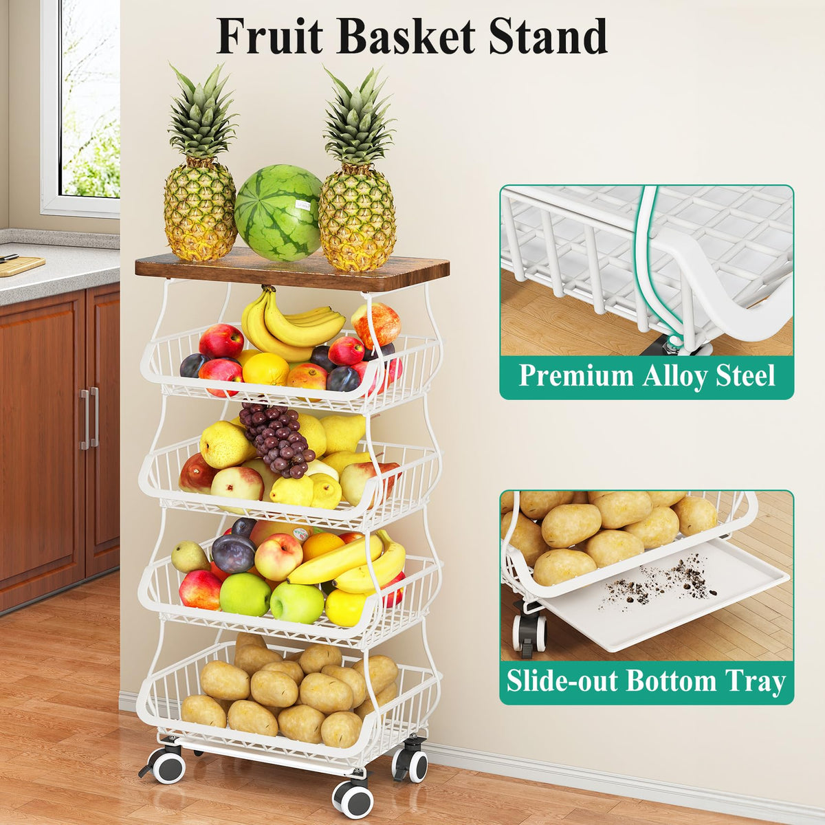 Sayzh pantry-fruits-vegetables-storage keeps produce neatly visible.