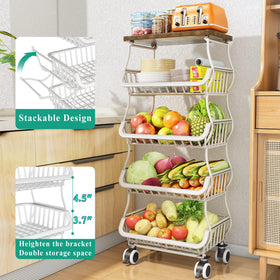 Sayzh stackable-basket-system demonstrates space-saving pantry organization.
