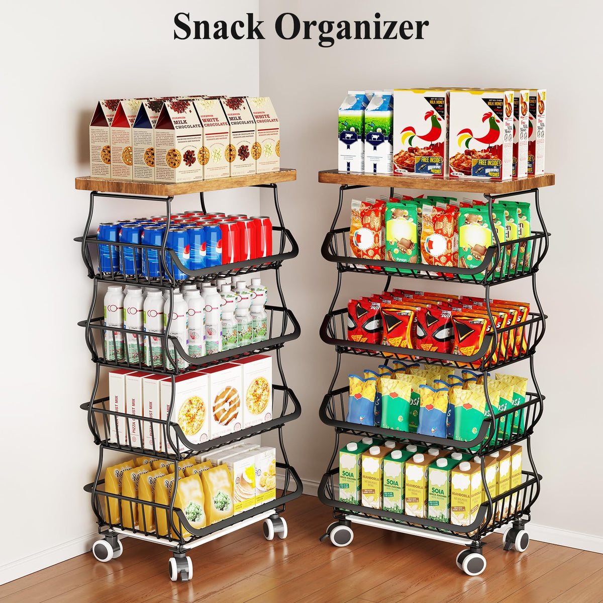 SayZH sturdy metal frame delivers long-lasting pantry organization.