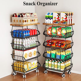 SayZH sturdy metal frame delivers long-lasting pantry organization.