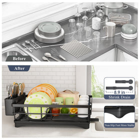 SAYZH three-section design separates dishes, bowls, and utensils.