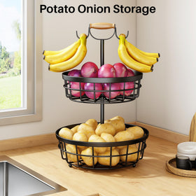 SAYZH two-basket stand open design demonstrates separation of items