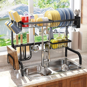 Sayzh two-tier black metal rack offers extra drying space