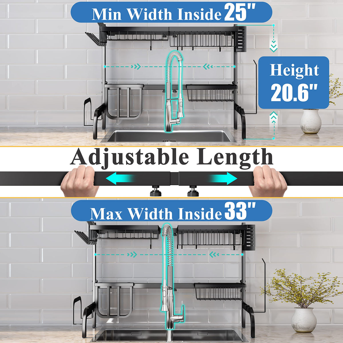 Sayzh u-shape base with suction cups stabilizes the rack