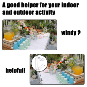 Sazoemao outdoor picnic clip keeps cloths secure on windy patios.
