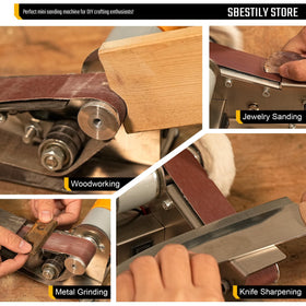 Sbestily sharpener with removable feet for secure tabletop mounting
