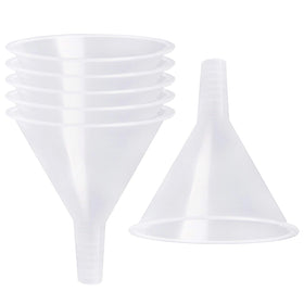 SBYURE 6-pack plastic funnels with long-reaching spout for precise liquid transfer