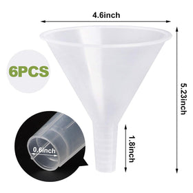 SBYURE clear plastic funnels ideal for bottle filling and kitchen tasks