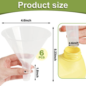 SBYURE long-spout funnels simplify pouring into tall bottles