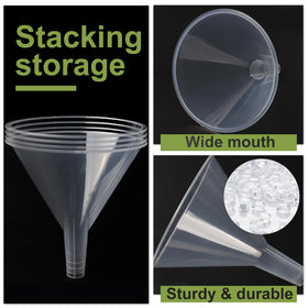 SBYURE multipurpose funnels with stable base for spill-free pouring