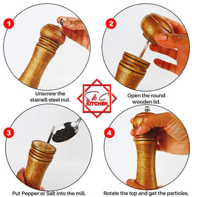 S&C Living refill lid open for easy loading of spices