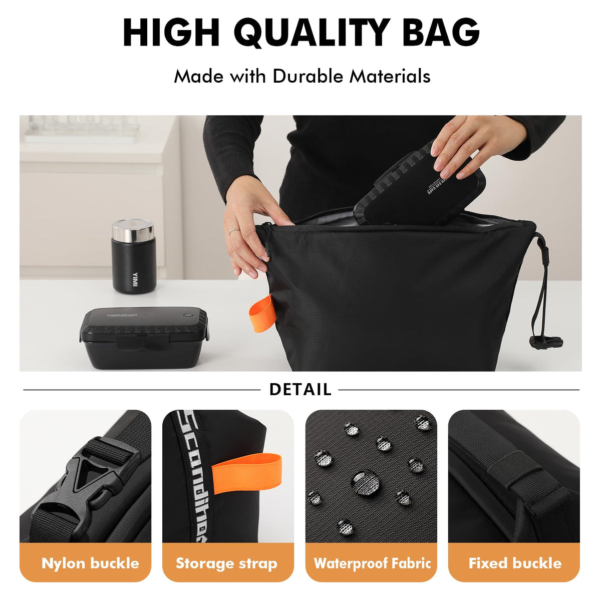 Scandihome lunch bag interior demonstrates organized space for containers and snacks