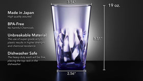 SCANDINOVIA stackable unbreakable glasses saving cabinet space.