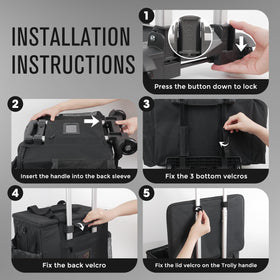 SCAVATA bottom aluminum pad keeps the bag dry and clean on all surfaces.