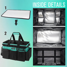 SCAVATA Bottom aluminum pad keeps contents dry and clean.