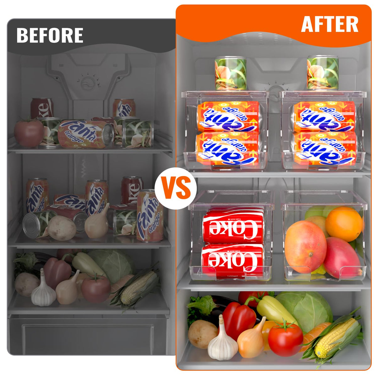 SCAVATA clear bin design makes take-out and re-stow easy.