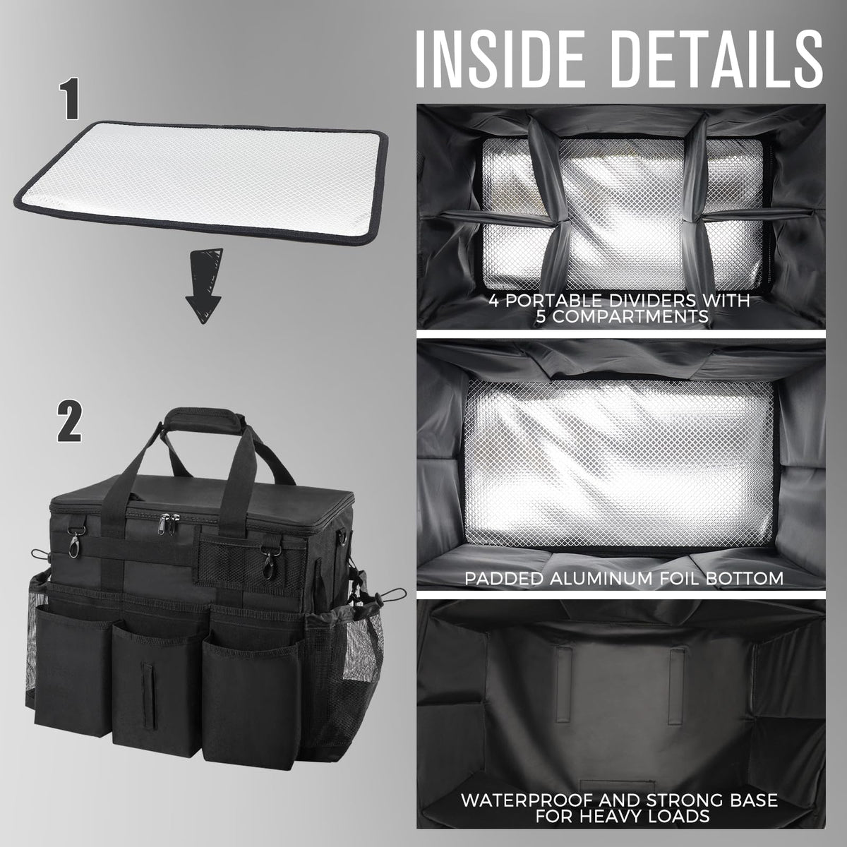 SCAVATA foldable dividers create customizable storage compartments.