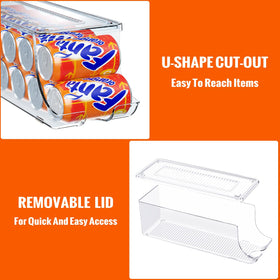 SCAVATA PET plastic can storage bin is durable and food-safe.
